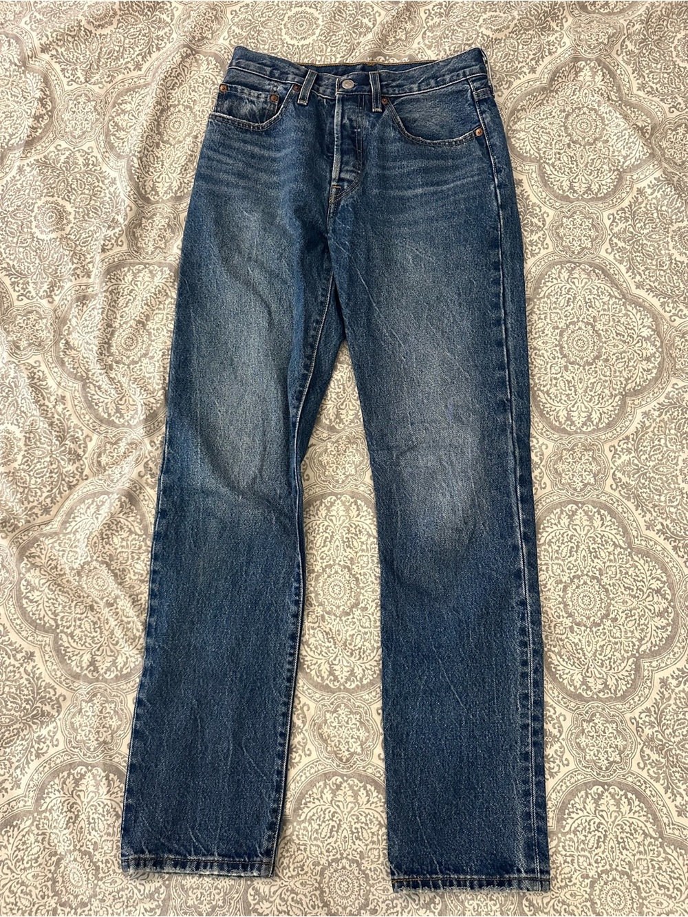 Levi's 501 Women's Straight Leg Jeans in Indigo Blue